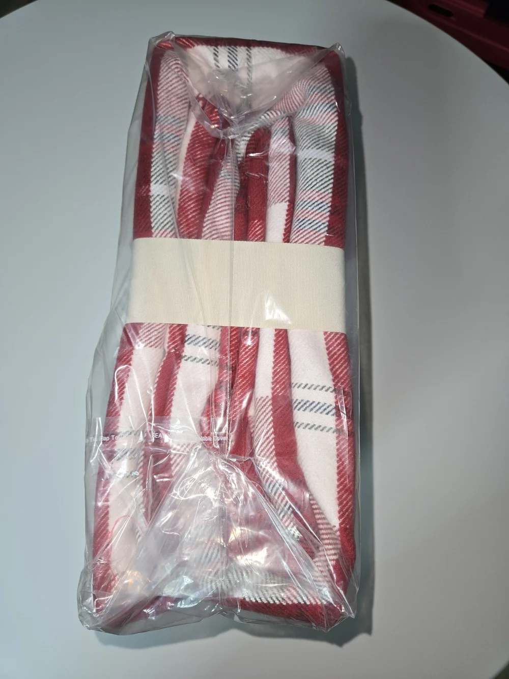 Threshold Brushed Cotton Plaid Blanket - Red, Green, White - King Size